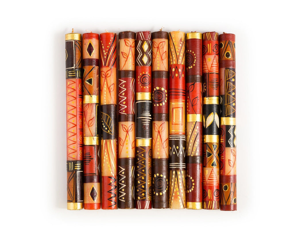 Safari Gold Painted Candles - Che Cose Belle