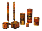 Safari Gold Painted Candles - Che Cose Belle