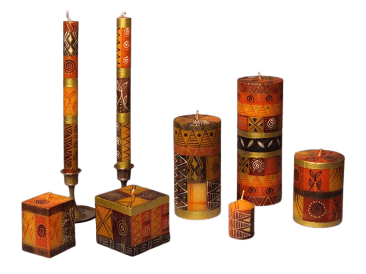 Safari Gold Painted Candles - Che Cose Belle