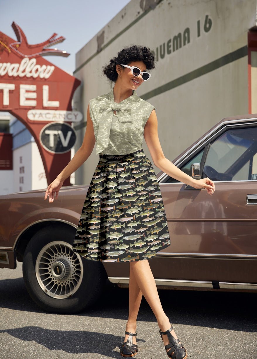 Sage Dot Bow Top - Che Cose Belle