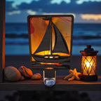 Sailboat LED Nightlight - Tropical Coastal Decor Night Light - Che Cose Belle