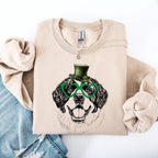 Saint Bernard, Adorable Dog, St Patrick's Day, Lucky, Irish Sweatshirt - Che Cose Belle
