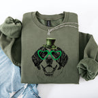 Saint Bernard, Adorable Dog, St Patrick's Day, Lucky, Irish Sweatshirt - Che Cose Belle