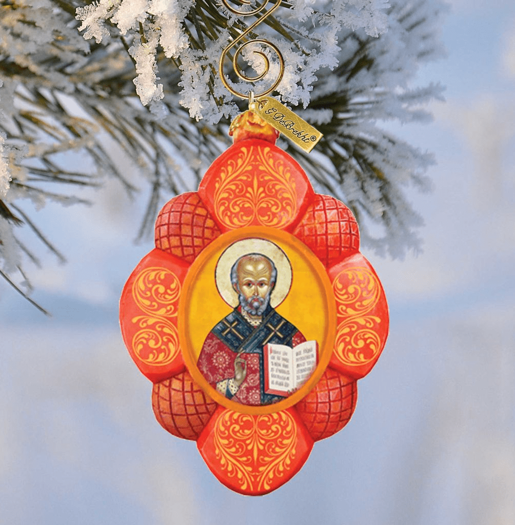 Saint Nick Sculpted Hand-Painted Christmas Ornament by G. DeBrekht - Nativity Holiday Decor - 610833 - Che Cose Belle