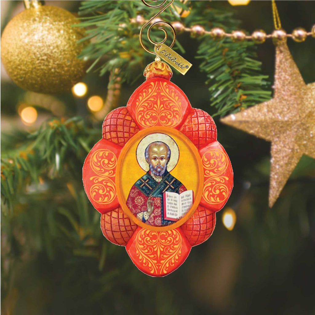 Saint Nick Sculpted Hand-Painted Christmas Ornament by G. DeBrekht - Nativity Holiday Decor - 610833 - Che Cose Belle