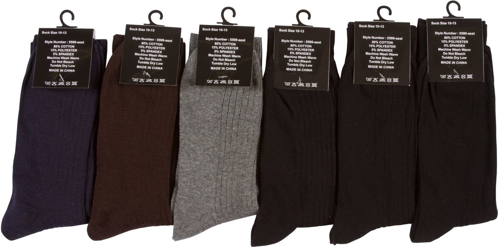 Sakkas Men's Cotton Blend Ribbed Dress Socks - Che Cose Belle