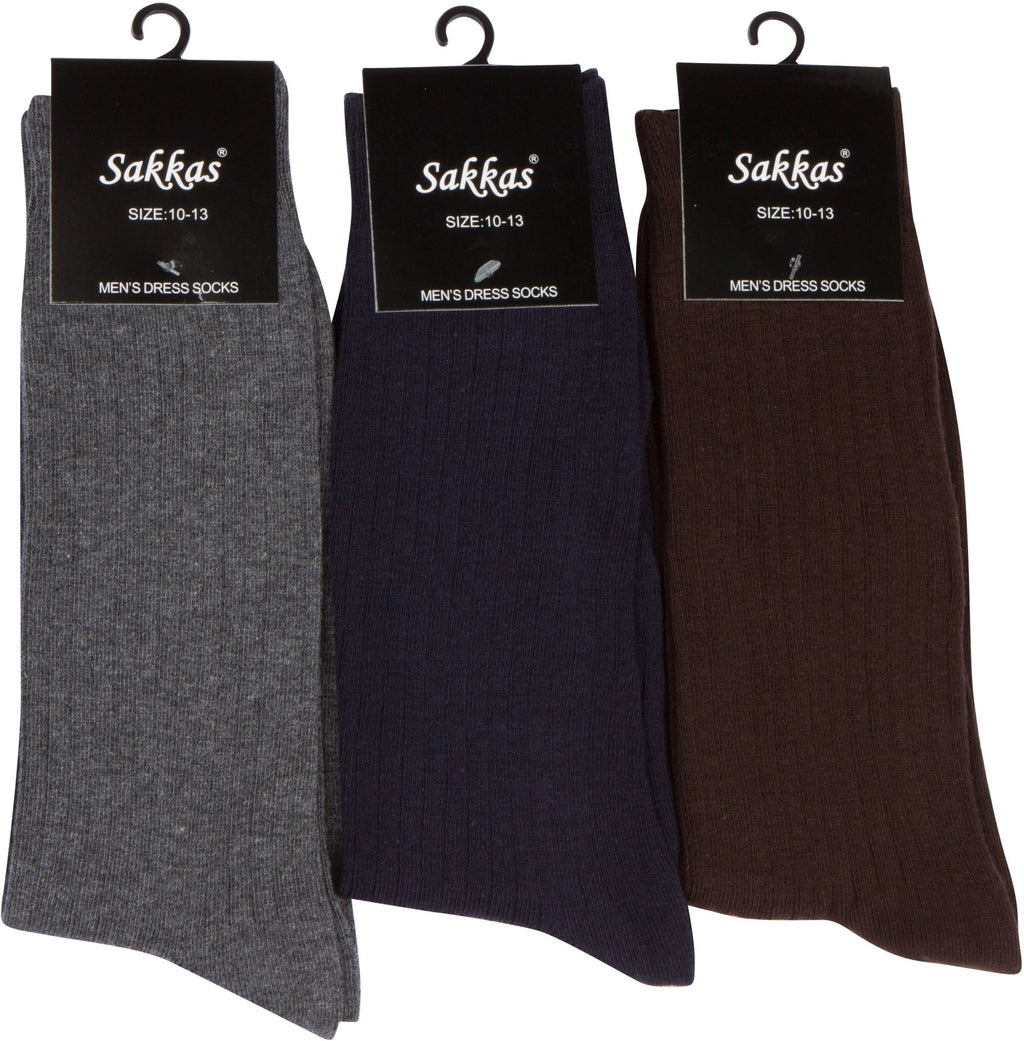 Sakkas Men's Cotton Blend Ribbed Dress Socks - Che Cose Belle