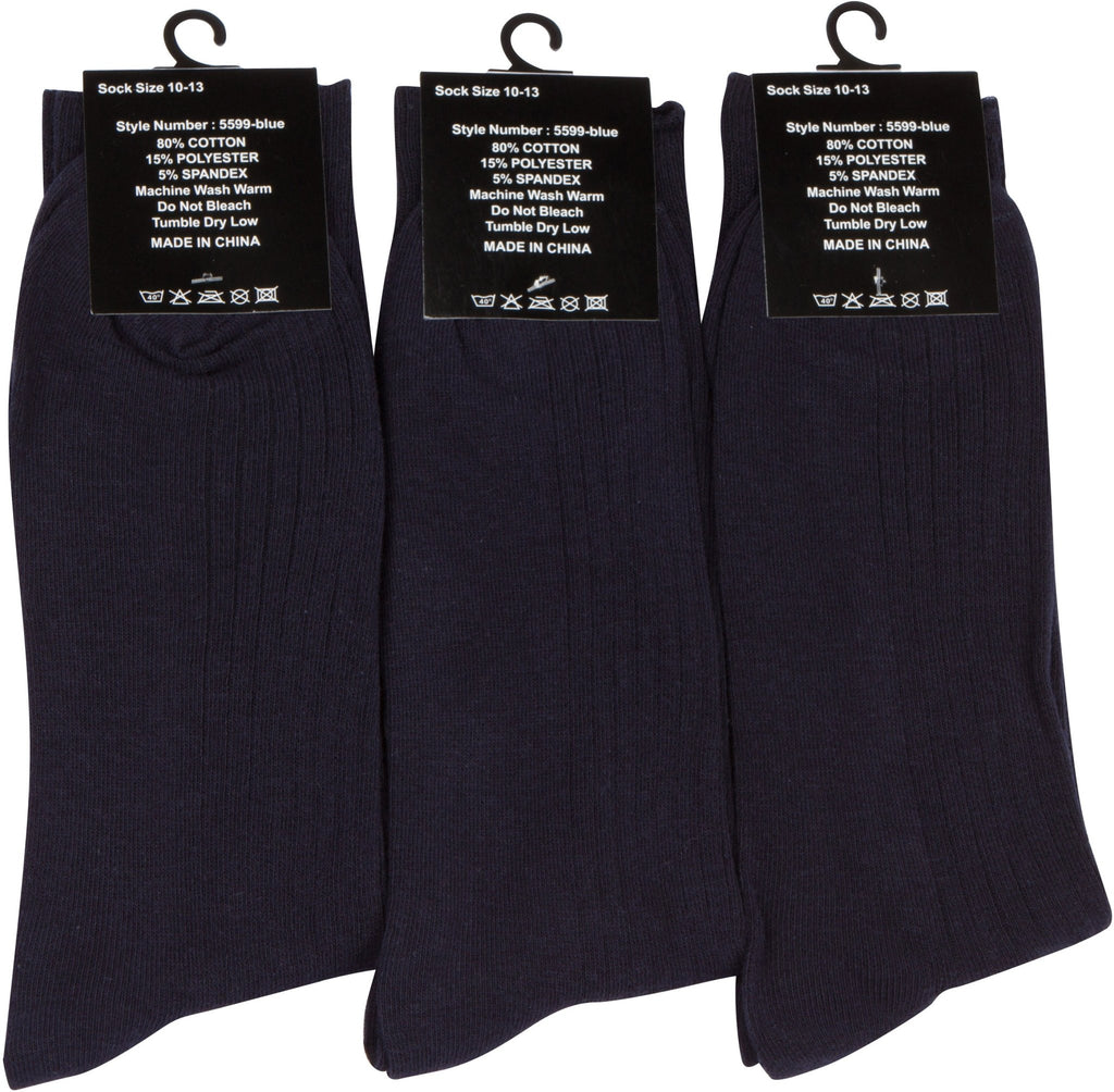 Sakkas Men's Cotton Blend Ribbed Dress Socks - Che Cose Belle