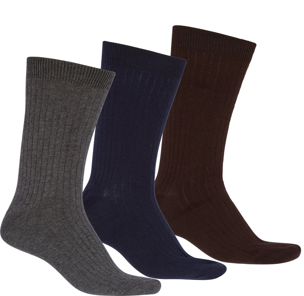 Sakkas Men's Cotton Blend Ribbed Dress Socks - Che Cose Belle