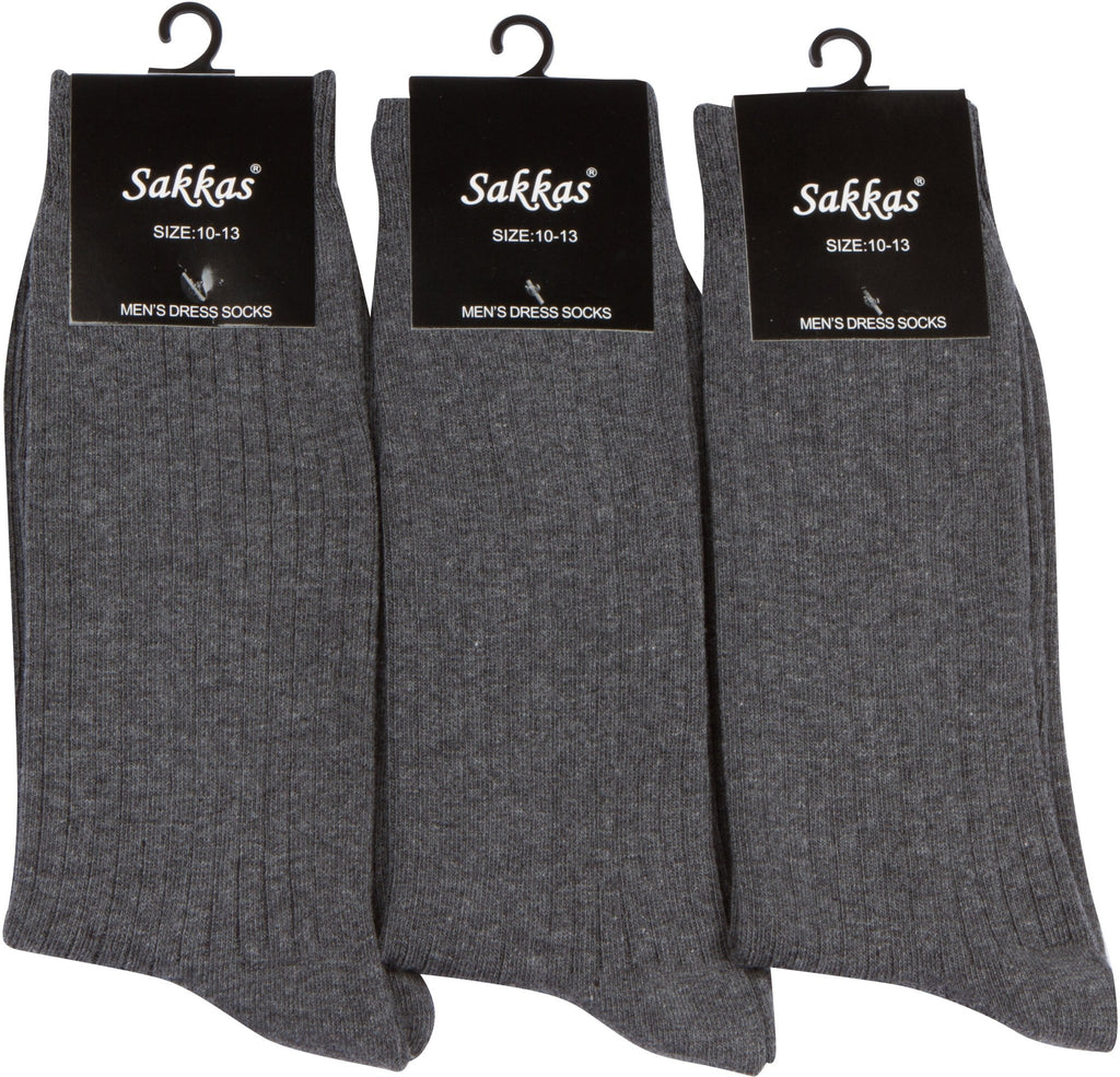 Sakkas Men's Cotton Blend Ribbed Dress Socks - Che Cose Belle