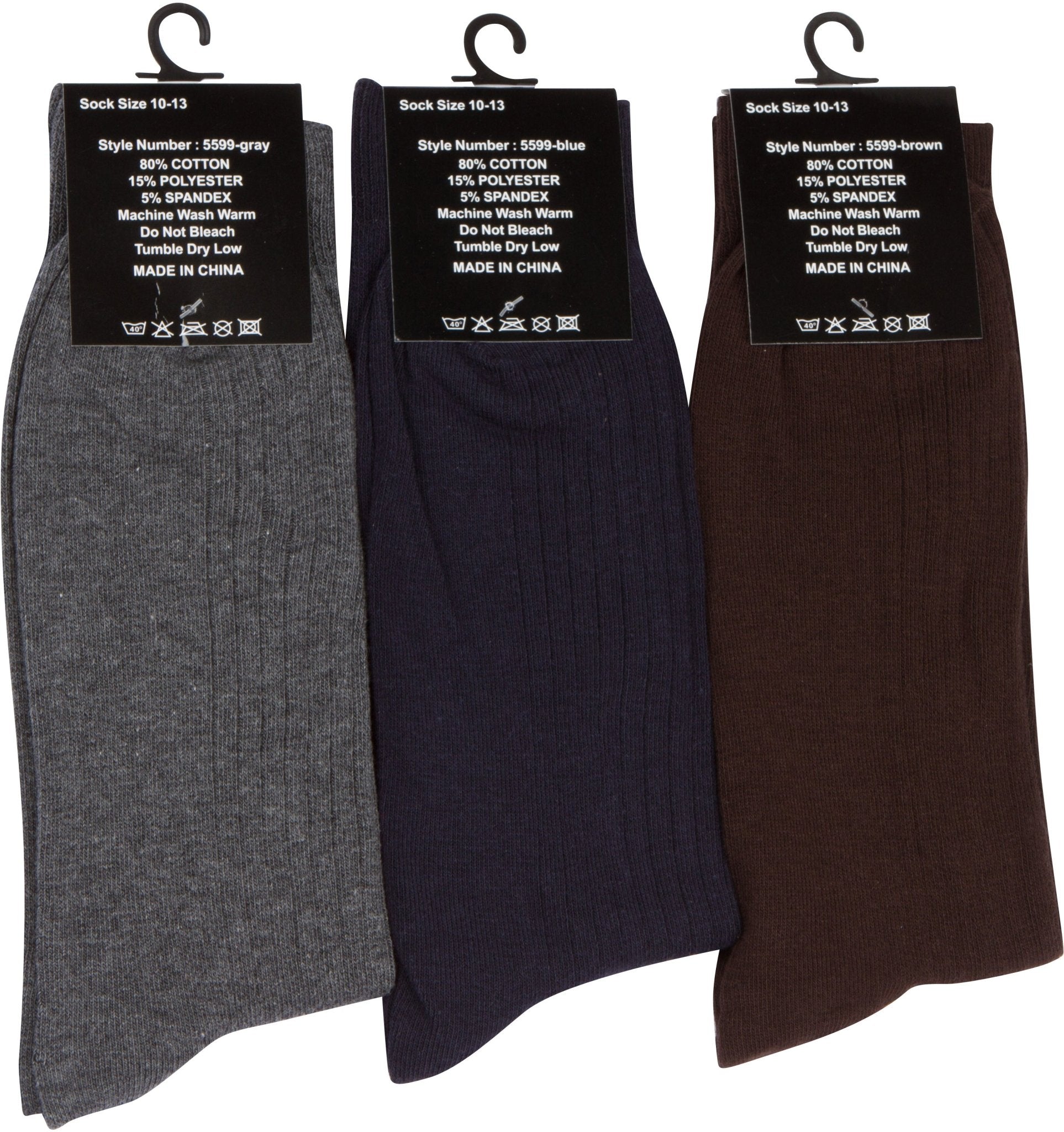 Sakkas Men's Cotton Blend Ribbed Dress Socks - Che Cose Belle
