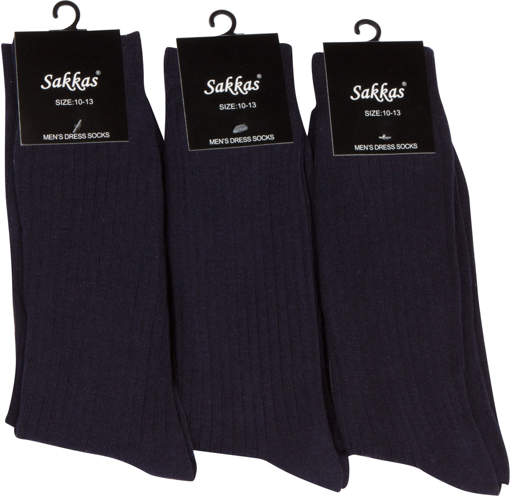 Sakkas Men's Cotton Blend Ribbed Dress Socks - Che Cose Belle