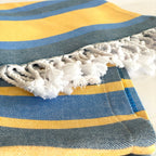 Samara Striped Blue & Yellow Turkish Towel - Che Cose Belle