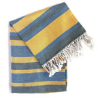 Samara Striped Blue & Yellow Turkish Towel - Che Cose Belle
