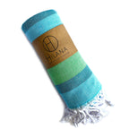 Samara Striped Sustainable Turkish Towel Green - Che Cose Belle
