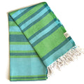 Samara Striped Sustainable Turkish Towel Green - Che Cose Belle