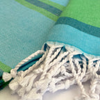 Samara Striped Sustainable Turkish Towel Green - Che Cose Belle