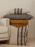 Samburu Charcoal Lumbar Pillow Cover - Che Cose Belle