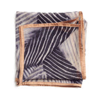 Samu Hand Crafted Shibori Print Silk Chiffon Sqaure Scarf - Che Cose Belle