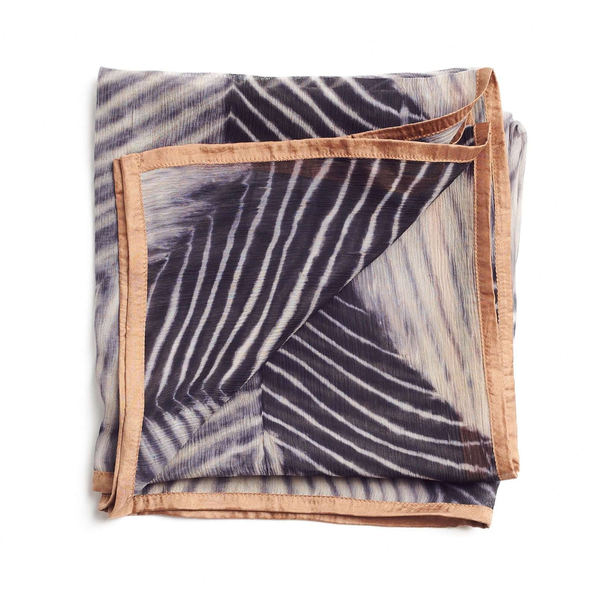 Samu Hand Crafted Shibori Print Silk Chiffon Sqaure Scarf - Che Cose Belle