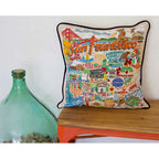 San Francisco City Hand-Embroidered Pillow by CatStudio - Che Cose Belle