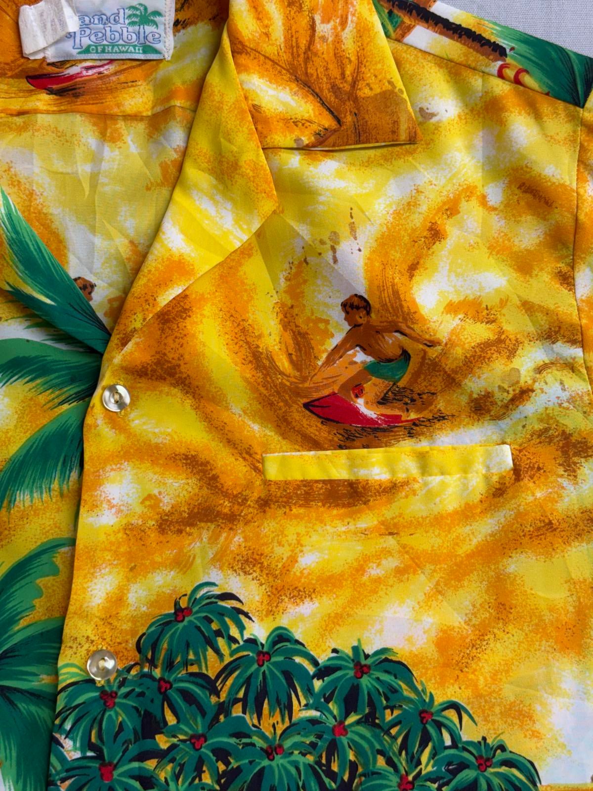 Sand Pebble Mens Hawaiian Shirt Surfing Made in Hawaii Shirt - Che Cose Belle