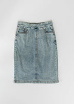 Sandra Classic Wash Midi Denim Skirt - Che Cose Belle