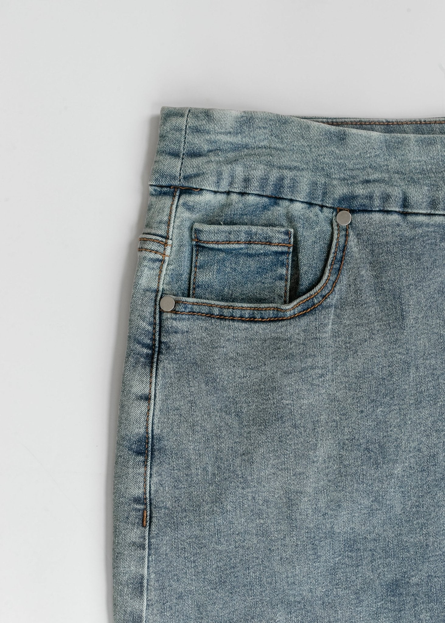 Sandra Classic Wash Midi Denim Skirt - Che Cose Belle