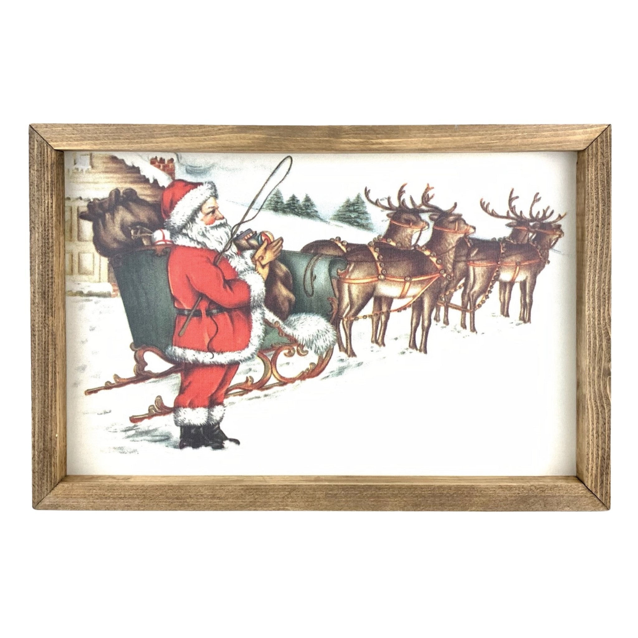 Santa and Sleigh <br>Framed Art - Che Cose Belle