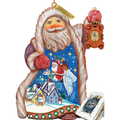 Santa Christmas Goose Sculpted Hand-Painted Figurine by G. DeBrekht - Christmas Santa Snowman Decor - 661513 - Che Cose Belle