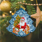 Santa Frosting the Gingerbread Tree Sculpted Hand-Painted Christmas Ornament by G. DeBrekht - Christmas Santa Snowman Decor - 610278 - Che Cose Belle