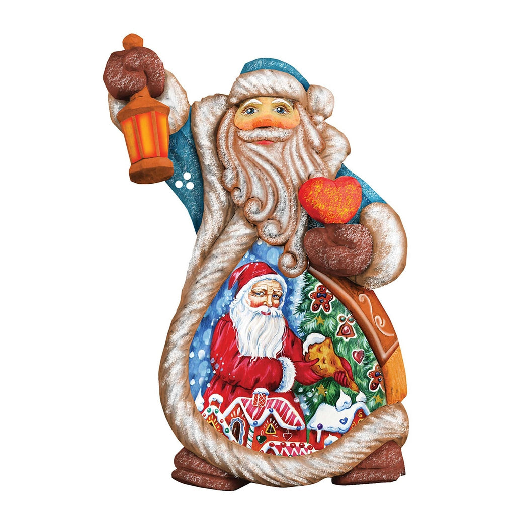 Santa Gingerbread Sculpted Hand-Painted Christmas Figurine by G. DeBrekht - Christmas Santa Snowman Decor - 661211 - Che Cose Belle