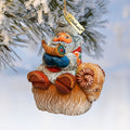 Santa On Ram Sculpted Hand-Painted Christmas Ornament by G. DeBrekht - Christmas Santa Snowman Décor - 63145 - Che Cose Belle