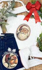 Santa with Rhinestone Specs Graphic Edgy Shirt - Che Cose Belle