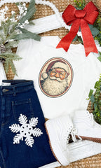 Santa with Rhinestone Specs Graphic Edgy Shirt - Che Cose Belle