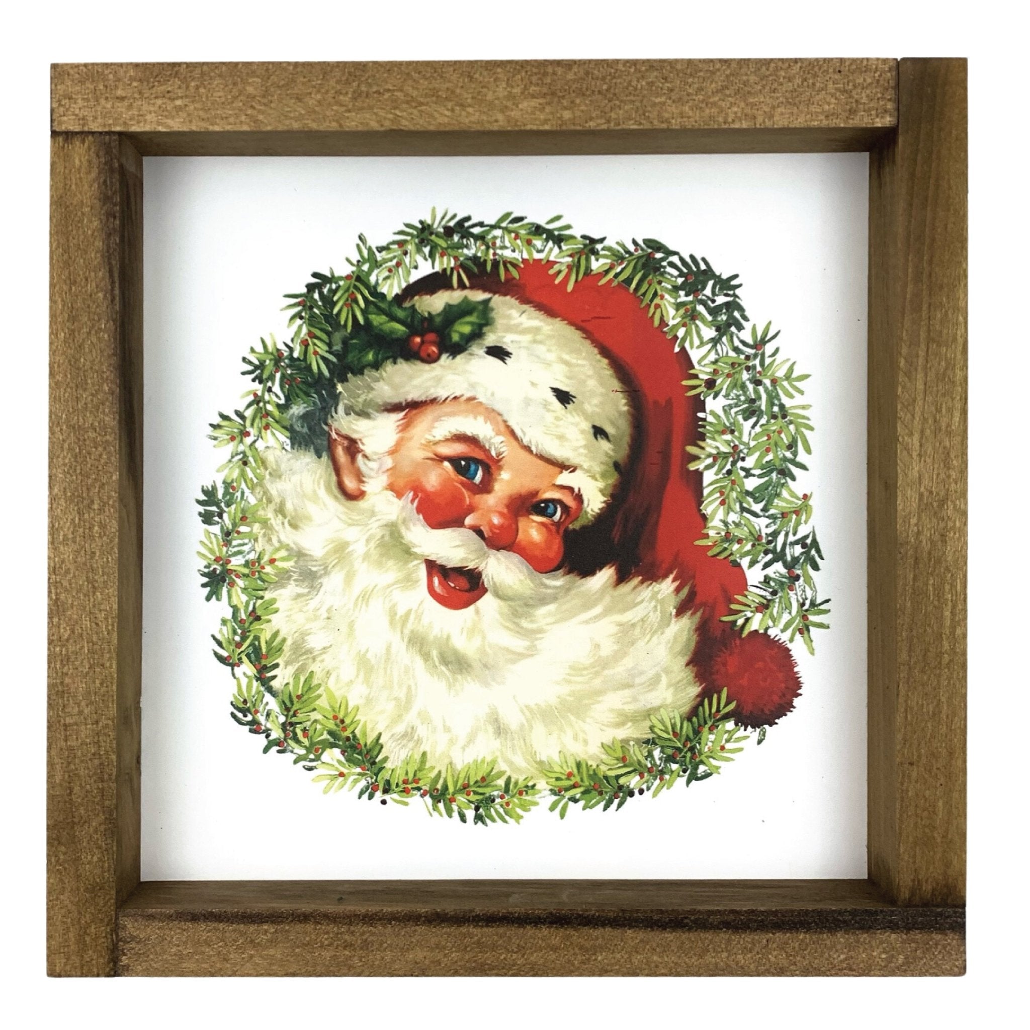 Santa Wreath Framed Art - Che Cose Belle