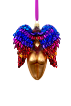 Saphira Winged Angel Sculpture Glass Ornament - Che Cose Belle