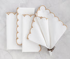 Scalloped Edge Linen Napkins - Che Cose Belle