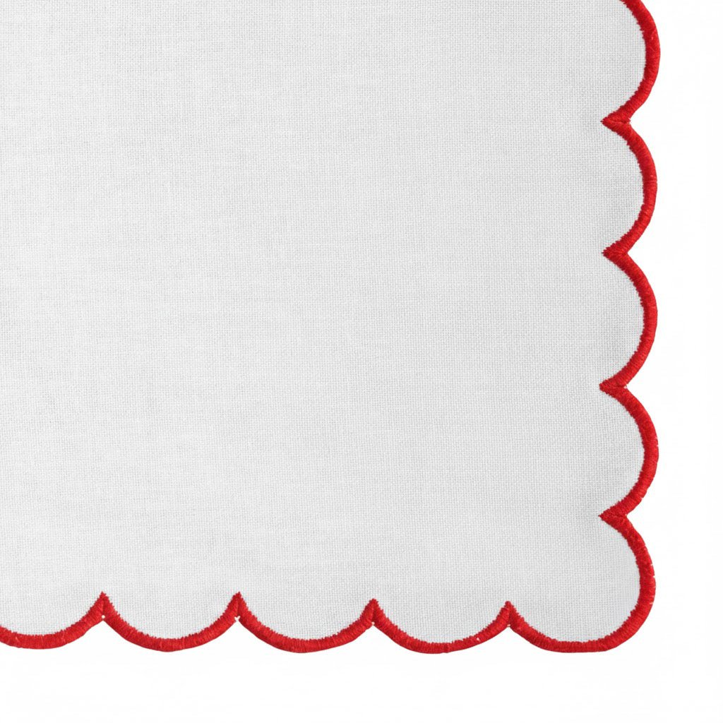 Scalloped Edge Linen Napkins - Che Cose Belle