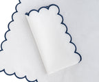 Scalloped Edge Linen Napkins - Che Cose Belle