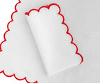Scalloped Edge Linen Napkins - Che Cose Belle