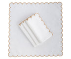 Scalloped Edge Linen Napkins - Che Cose Belle