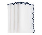 Scalloped Edge Linen Napkins - Che Cose Belle
