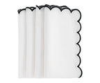 Scalloped Edge Linen Napkins - Che Cose Belle