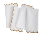 Scalloped Edge Linen Napkins - Che Cose Belle