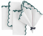 Scalloped Edge Linen Napkins - Che Cose Belle