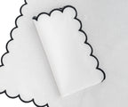 Scalloped Edge Linen Napkins - Che Cose Belle