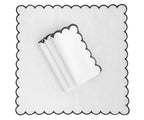 Scalloped Edge Linen Napkins - Che Cose Belle