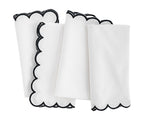 Scalloped Edge Linen Napkins - Che Cose Belle
