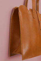 Scalloped Large Leather Handbag - Che Cose Belle